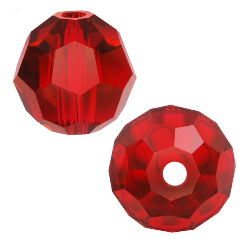 200pcs Adabele Austrian 6mm Faceted Round Crystal Beads Siam Red Compatible with 5000 Swarovski Crystals Preciosa SS2R-605 โ image 1