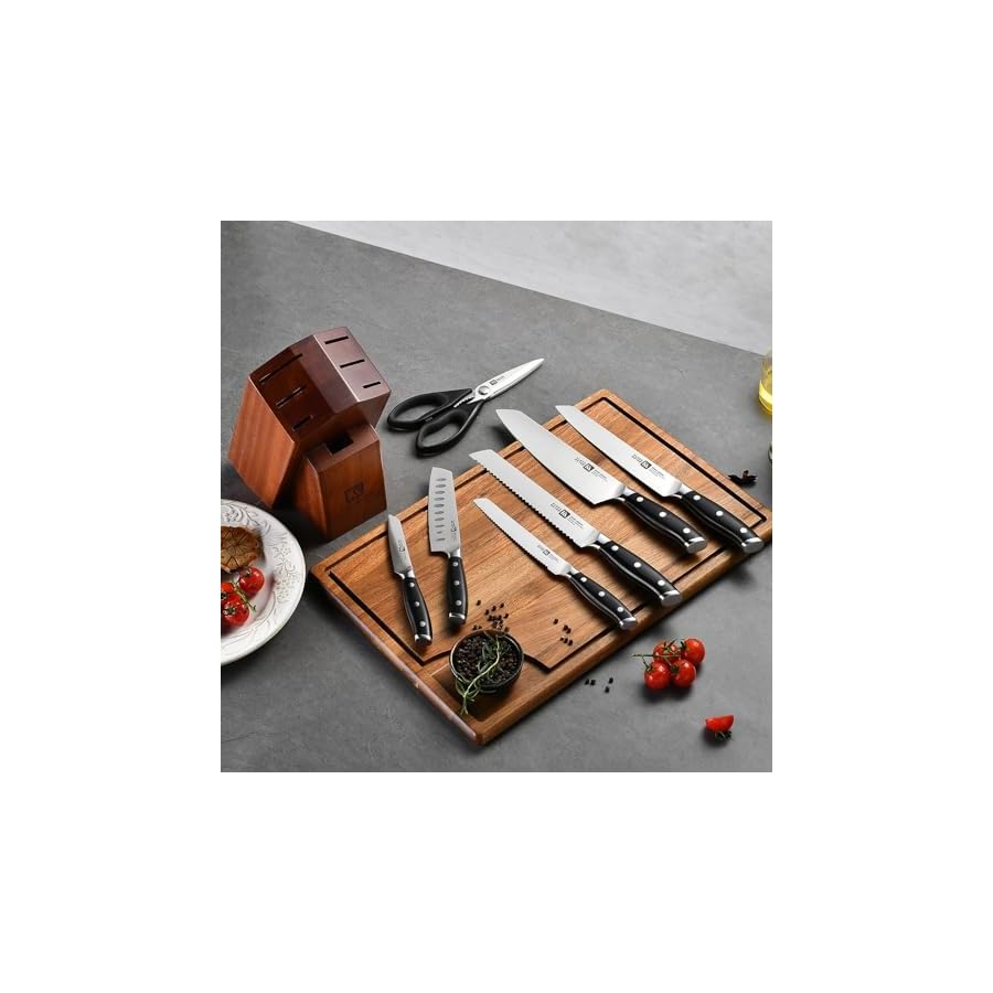 Stahl-High-Carbon-Exclusive-German-Steel-8-Piece-Knife-Block-Set-Black Klaus Meyer Stahl High Carbon Exclusive German Steel 8 Piece Knife Block Set (Black)