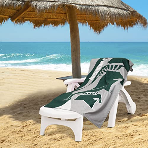 Northwest-Michigan-State-Spartans-30-x-60-Inch-Beach-Towel-Puzzle-Design