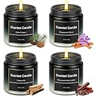 Duftkerze im Glas, Weihnachten Duftkerzen Geschenkset für Männer, 4 Düft Duftkerzen Set Natürlichem Sojawachs Aromatherapie Kerzen Set mit 100Std Brenndauer, Kleine Geschenke für Männer Kollegen