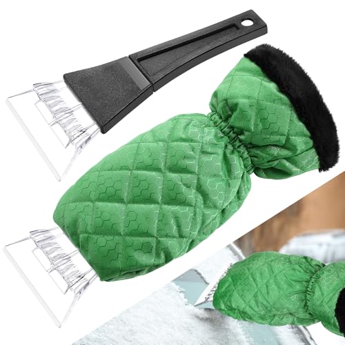 WILLBOND Ice Scraper with Glove Waterproof Ice Scrapers for Car Windshield No Scratch Comfortable Removal Snow Mitt Glove Windproof Warm for SUV Vehicle Truck Snow Quickly Removal