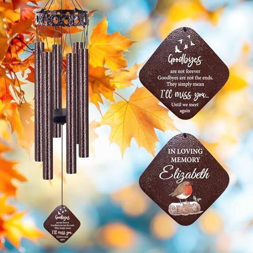 Image of ASTARIN Personalized Memorial Wind Chimes, Customized Wind Chime for Loss of Loved One /Mother /Father, Wind Chimes for Outside Garden Decoration, Sympathy Gifts for Women /Man