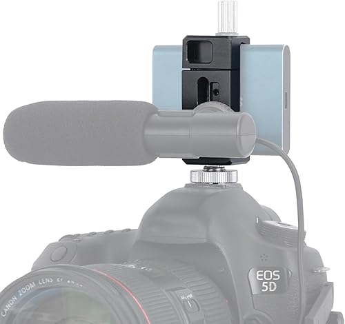 Miniatura 2 de NICEYRIG Soporte SSD T5 T7 con rosca de 14, boca ajustable de 2.244in a 3.031in, soporte para banco de energía SSD para BMPCC 4K 6K Pro Z Cam - 477