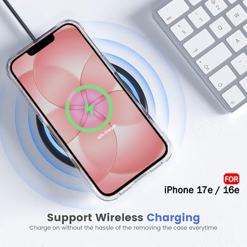 Image of TheGiftKart for iPhone 16e / iPhone 17e Case, Clear Hard Back Cover, Ultra-Hybrid Shockproof Back Cover Case with Camera & Screen Protection (PC & TPU, Transparent)