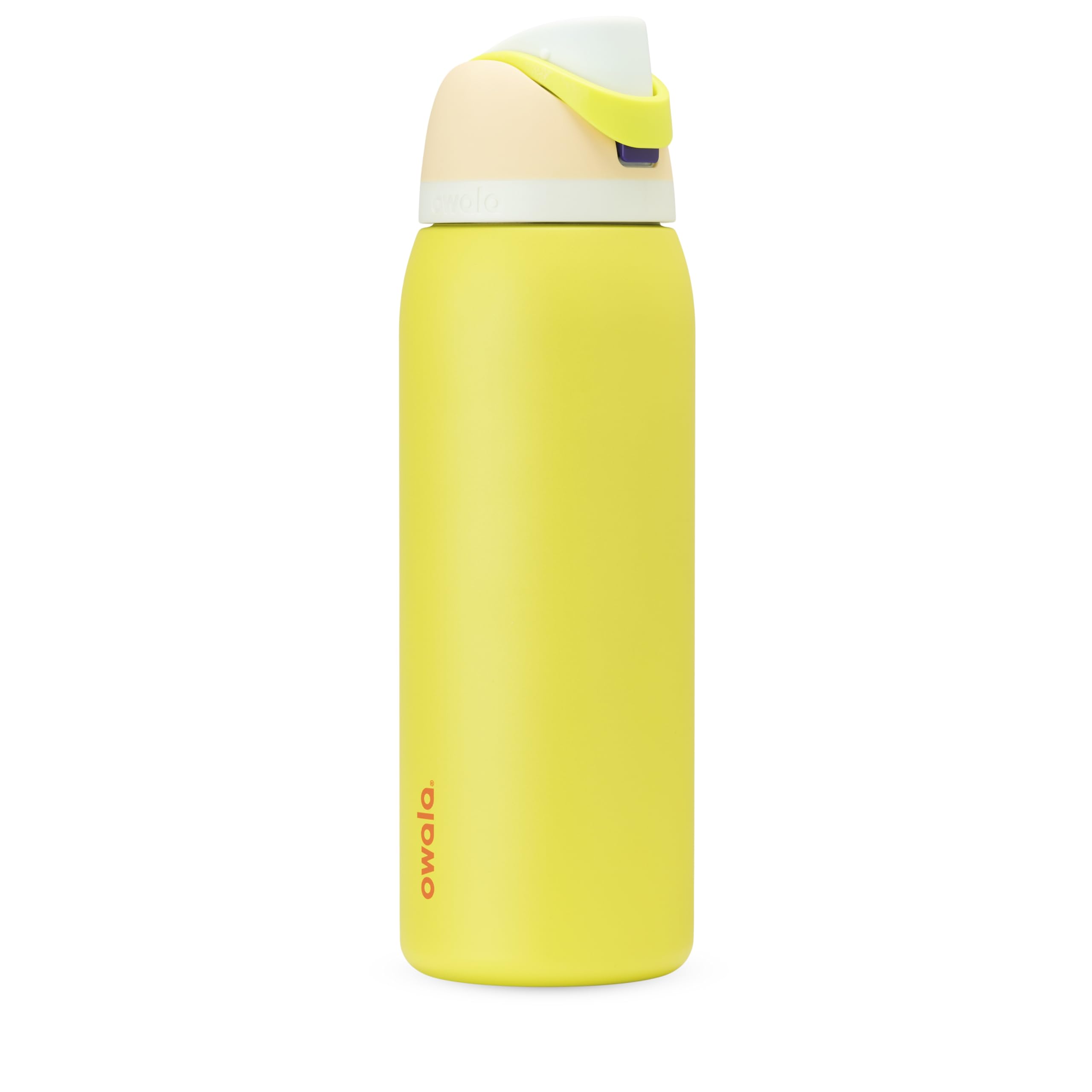 Owala FreeSip 子ども用水筒 イエロー 約475ml Amazon | Owala Lemon Freesip ステンレススチールボトル 40オンス 1個