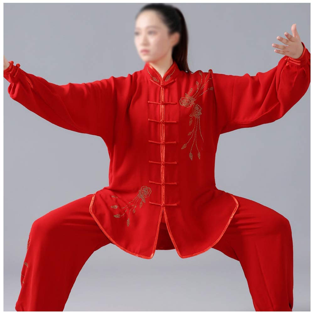 Męski strój Tai Chi, rozciągliwa odzież Tai Chi z długim rękawem - dla kobiet trenujących, F-XL
