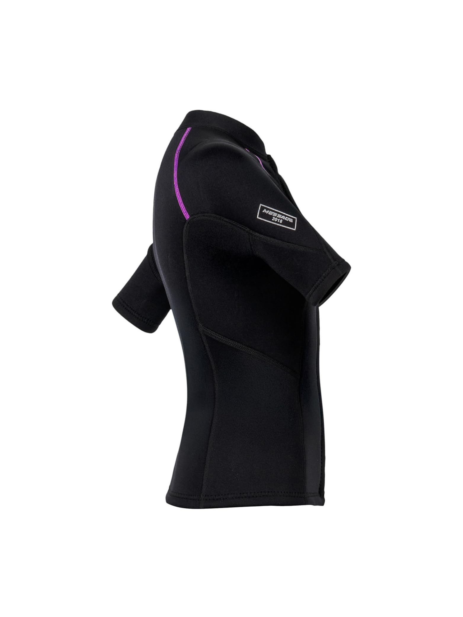 Haut de Combinaison Neoprène 1.5 MM pour Femme Veste Plongée Surf Manches Courtes Zippé Ouvert Devant