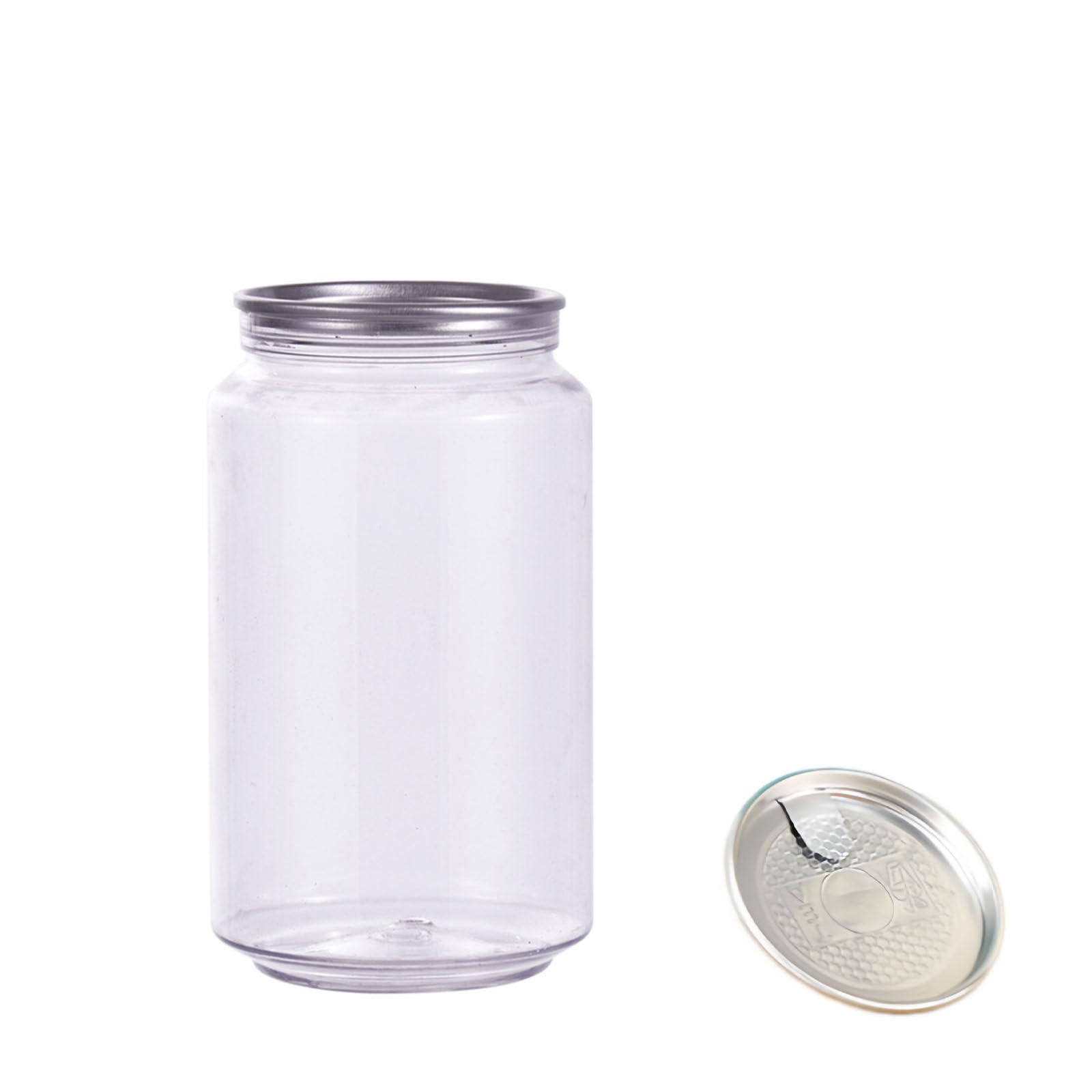 Przezroczyste plastikowe butelki PET z pokrywkami 250 ml/300 ml/500 ml, szczelne słoiki na sok, puste puszki na wodę klasy spożywczej, smoothie, opakowanie 200 szt