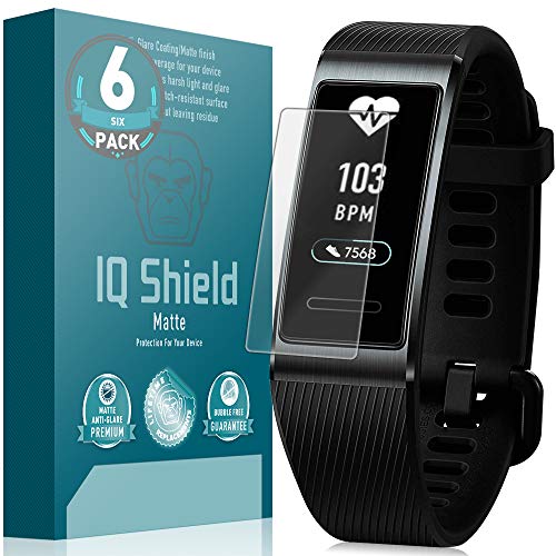 IQShield Matte Screen Protector Compatible with Huawei Band 3 Pro (6-Pack) Anti-Glare Anti-Bubble TPU Film