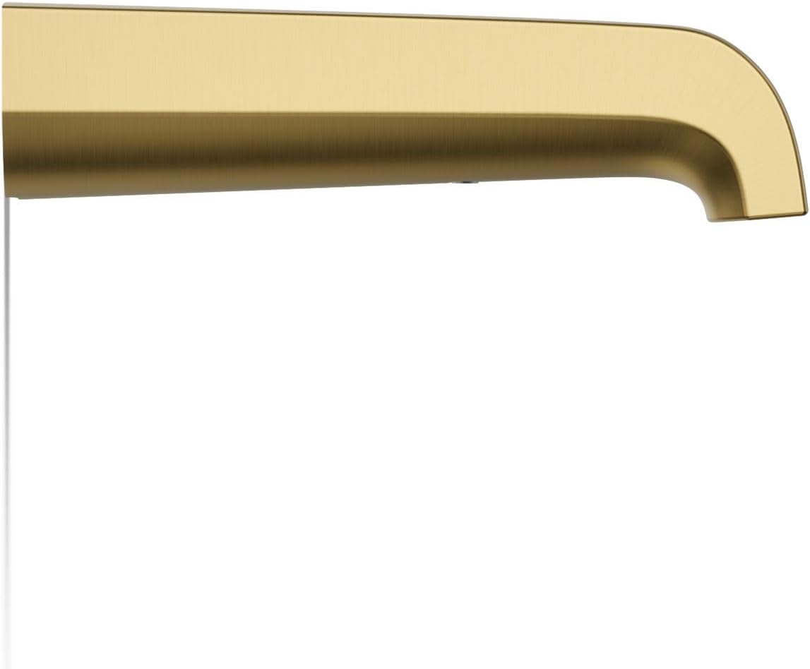 KOHLER K-30105-2MB Pitch Wall-Mount Non-Diverter Bath Spout, Sleek Design, Corrosion Resistant, Vibrant Brushed Moderne Brass