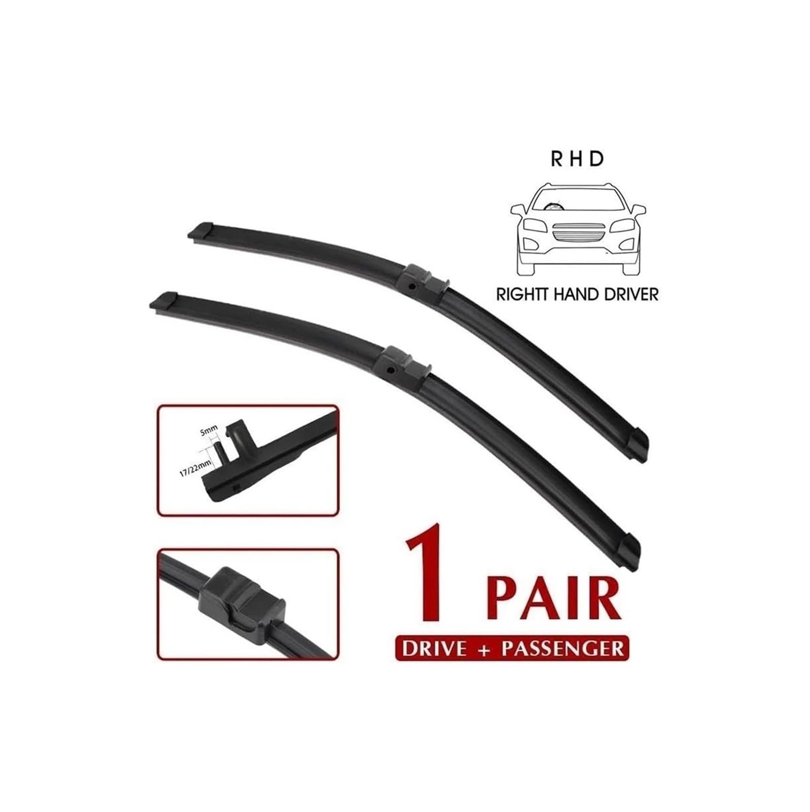 Limpiaparabrisas Para VW Para Golf 4 MK4 R32 2002 2003 Ventana Parabrisas Limpiaparabrisas Cuchillas Brazo Coche 21 "+ 19"(Right Steering)