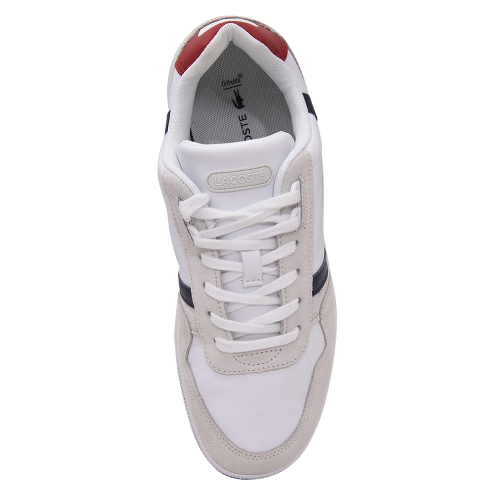 Lacoste Men's T Clip Multicolor Leather & Suede Sneaker