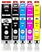 Price comparison product image Happy Printer 5 XL cartridges compatible with Canon PGI-580 / CLI-581 for Pixma TR7500 TR7550 TR8550 TS6100 TS6150 TS6151 TS6250 TS6251 TS6350 TS6351 TS705 TS9540 TS9541c TS9550 TS9551c