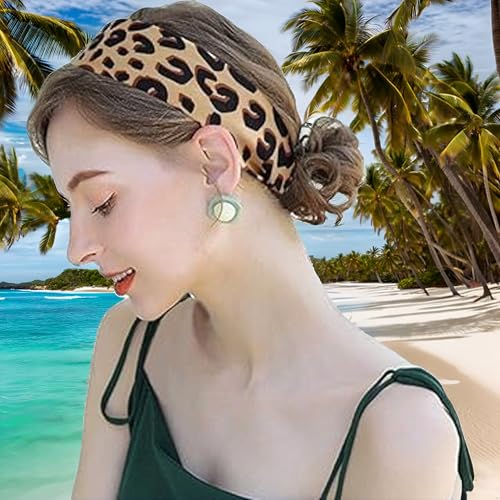 Brown Leopard Print Neck Tie Scarf, Leopard Neck Tie Chic Skinny Hairband Stylish Purse Scarf Leopard Accessory Women's Fashion Scarves4