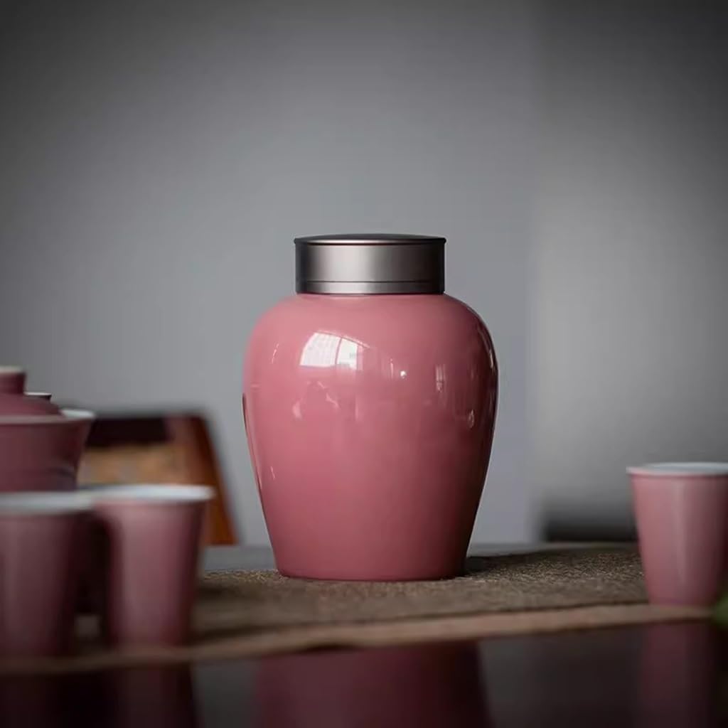 Organizador de Bolsitas de Té Lata de té, lata de té de cerámica, lata de almacenamiento de té for el hogar, lata sellada de té chino Retro, almacén de té Organizador de Té Contenedor de Almacenamient