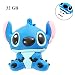PORTWORLD 32GB USB 3.0 Flash Drive Memory Stick with Keychain Cute Cartoon Stitch Blue