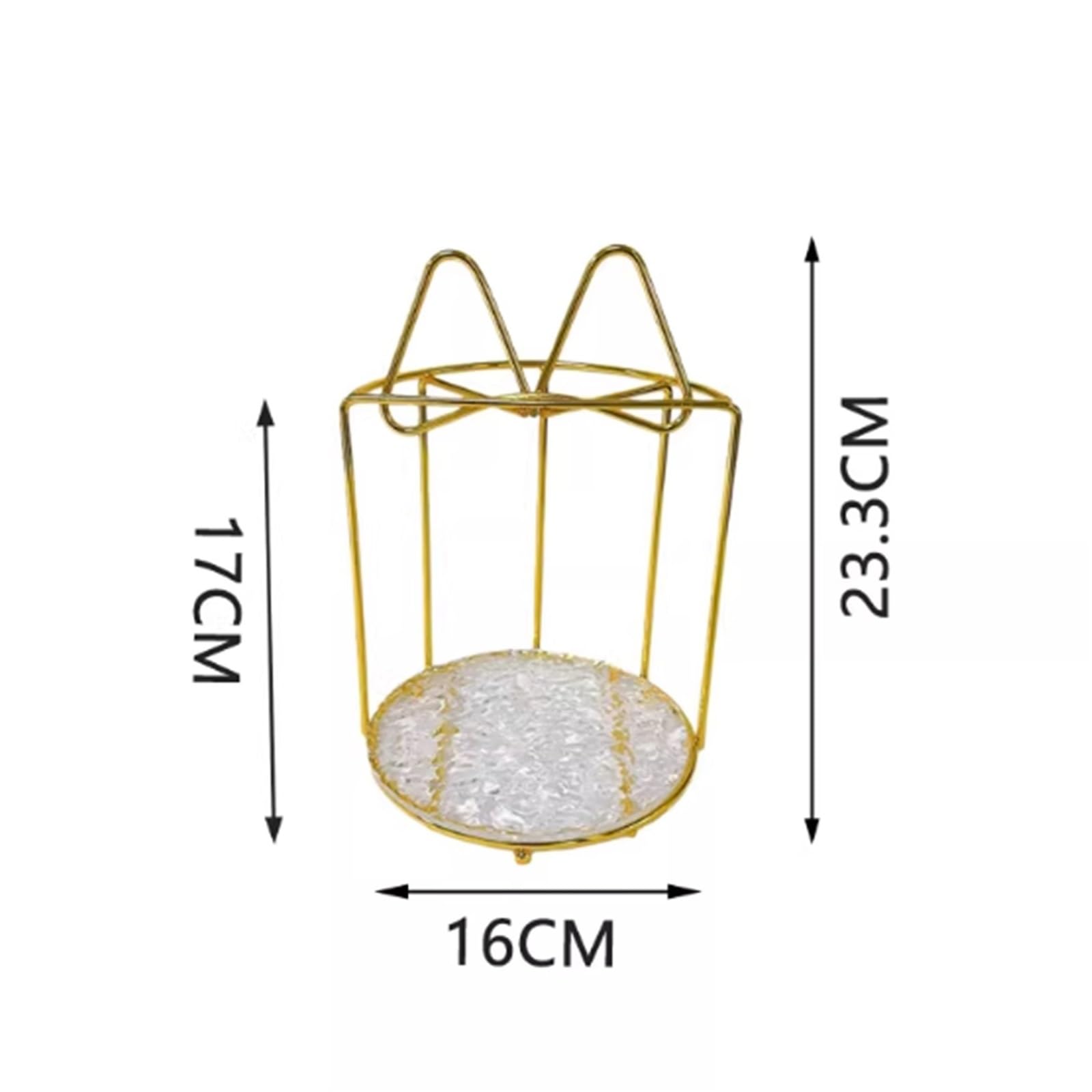Té de la tarde Soporte De Postre Transparente Con Lazo Dorado Decorativo(Pequeño)