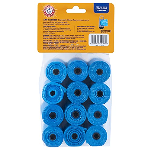 Refil de saco de lixo descartável Arm & Hammer Easy-Tear de cores sortidas, vários pacotes disponíve