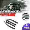 Viseras para ventanas compatibles con Kia Sonet QY 2021-2025, deflector de lluvia, cubierta protectora ahumada 4