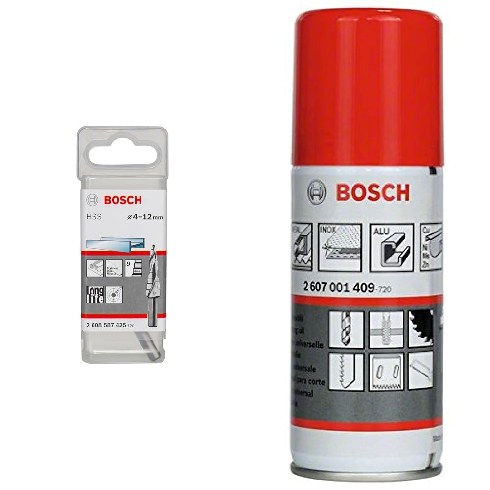 Fraise étagée HSS Bosch évite la surchauffe des métaux avec son huile de coupe