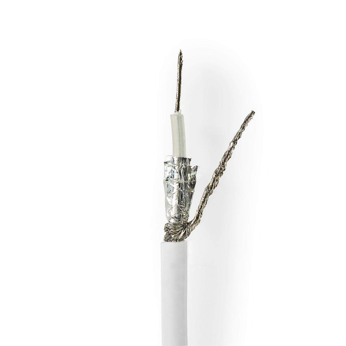 Nedis Csbg4025Wt250 Cable Coaxial Rg58Cu, 25 m, Blanco