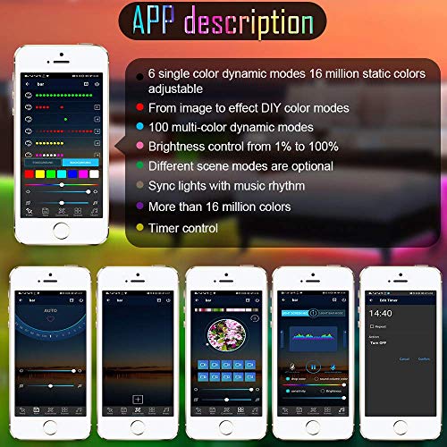 Led Strip Lights Dreamcolor 65.6Ft, 5050 Led Lights For Bedroom Dynamic Dream Color Changing, Smart Wifi Bluetooth App Control, Led Tape Lights Music Sync For Kitchen, Home, Tv Decor #TOP6