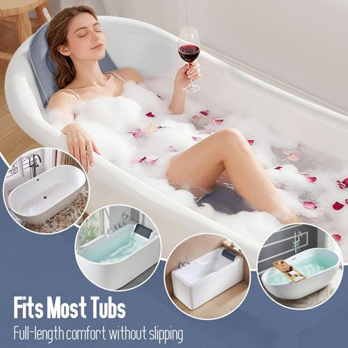 Full Body Bath Pillow for Tub with Detachable Lumbar Pillow, 55" Extra Long by SENBOWE - Used condition - Image 8
