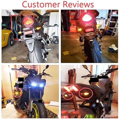 Luz de señal de giro ámbar e intermitente universal de 12V para motos 10mm 6