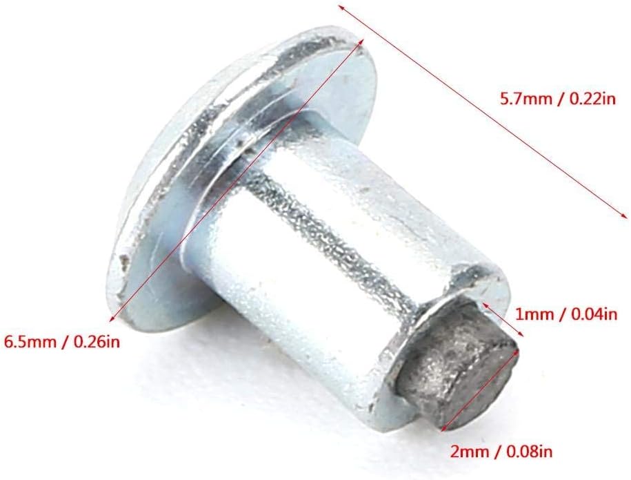 Tire Valve 100Pcs 6.5mm/0.3in Wheel Tire Stud Screws Anti-Slip Nails for Car Motorcycle ATV UTV (JX6.5-6.5-1)