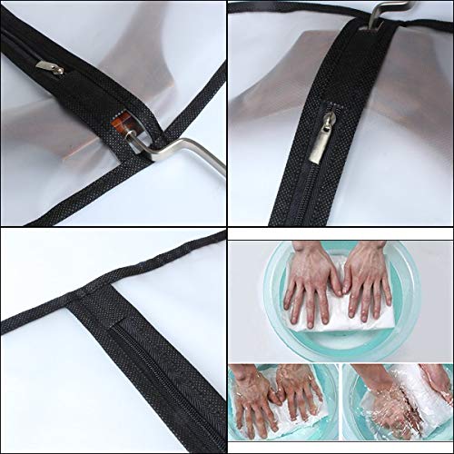 HomeClean Garment Bag Black Side Breathable Clear Full Zipper Bags for Clothes Storage (24'' x 40'', Black + Balls) - Image 4