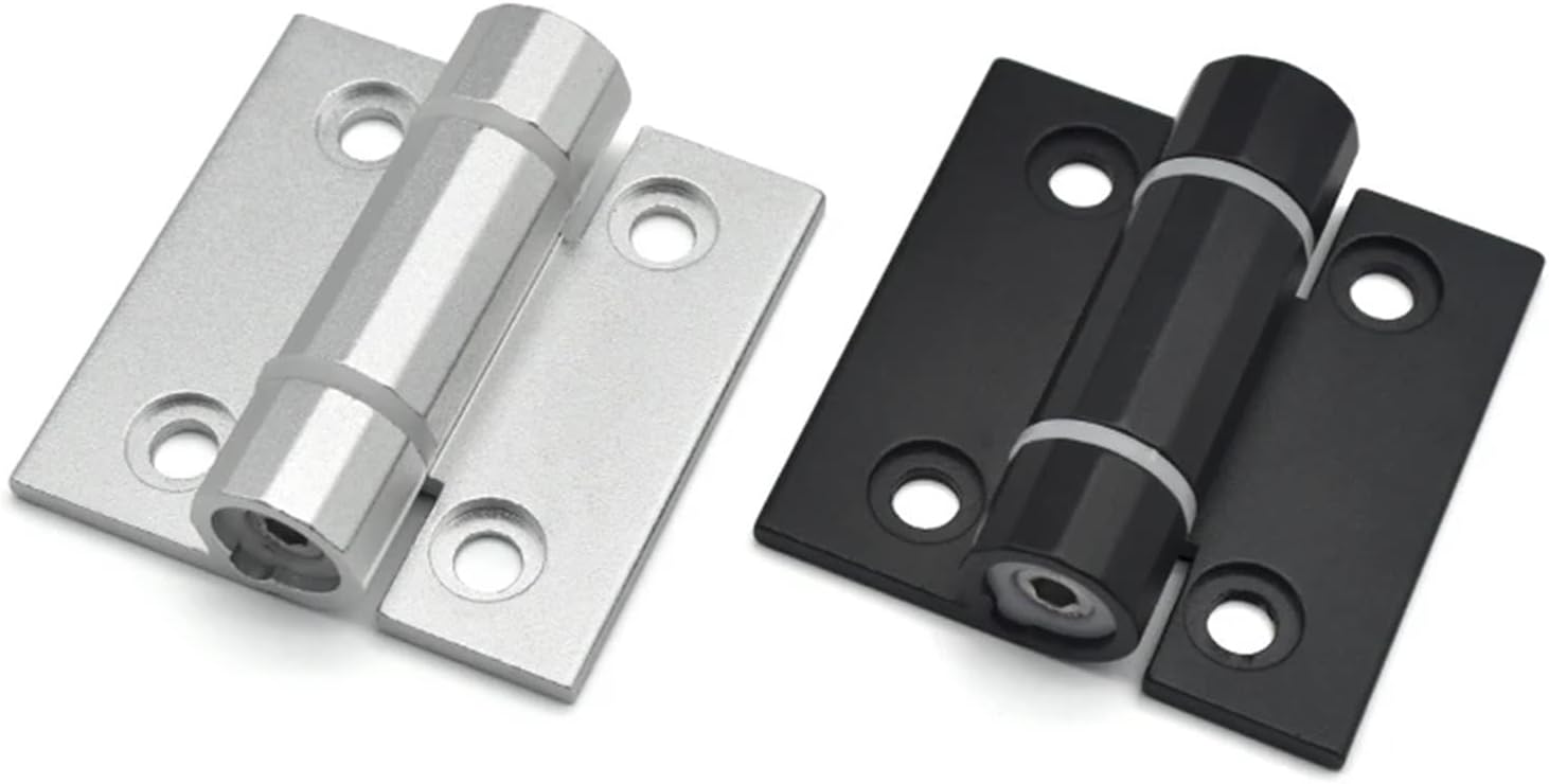 XK509 Aluminum Silver -HHPTF6-8-8-6 Adjustable Hinge Folding Table Torque Door Hinge 1Pcs(XK509-S32W)