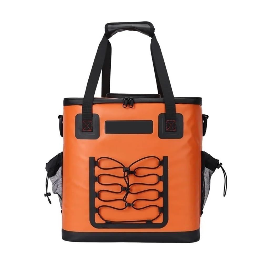 CBFGGOEUDFBS Outdoor Storage Bag, Picnic Basket, Camping, Refrigerated Food Transportation, Insulated Bag With Handle, Portable Design(Orange)
