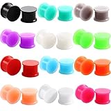 Material: silicón JUKUB 12 Pares Conjunto De Colores Mixtos De Montura De Oreja De Silicona Tapones Expansor Ensanchador Túneles Oído Medidores Piercing Joyería,1/2Inch(12Mm)