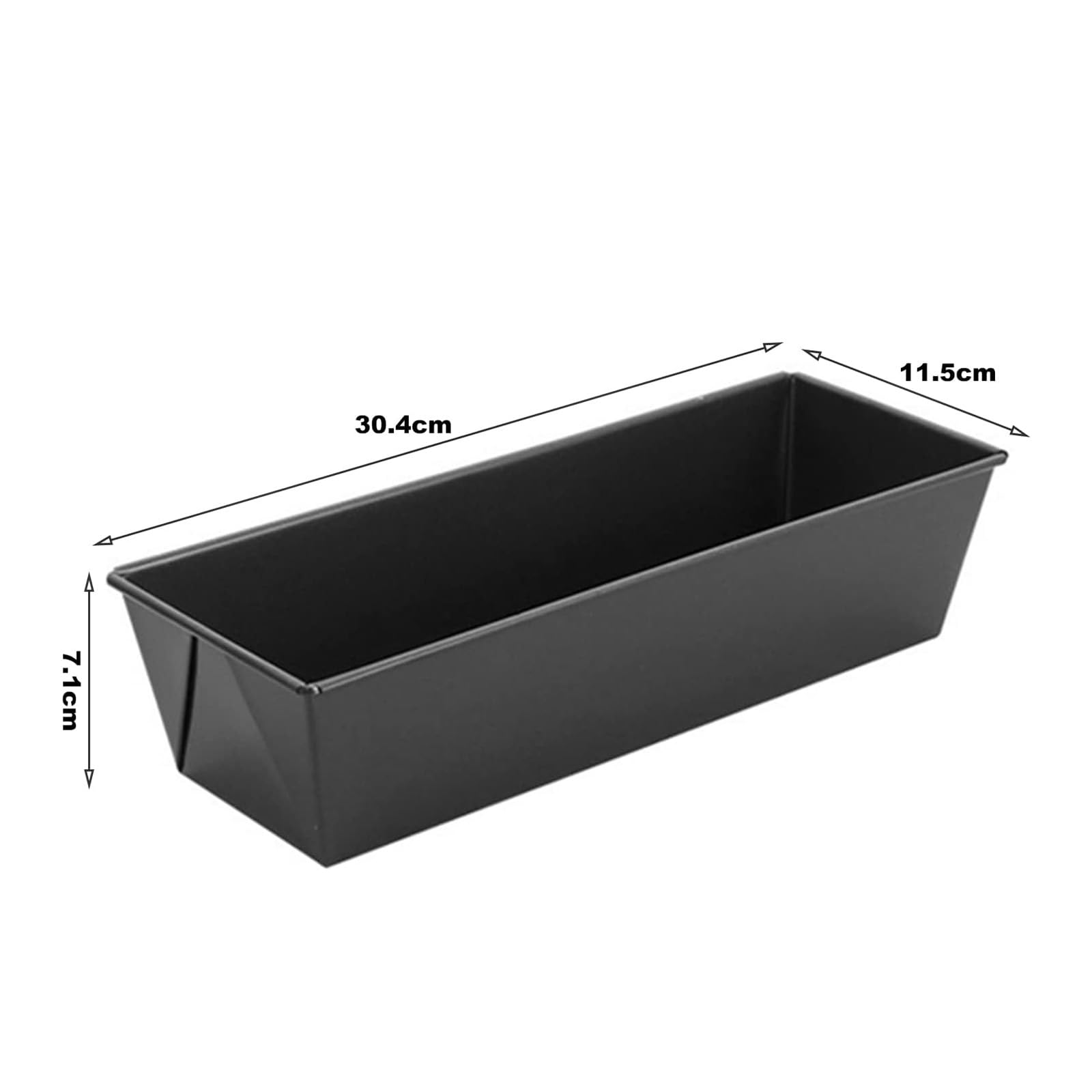 Molde para hornear, antiadherente, borde profundo, molde para pan, pan estrecho, molde para pan, pan, pasteles, horno para pan, brownie (30 cm)
