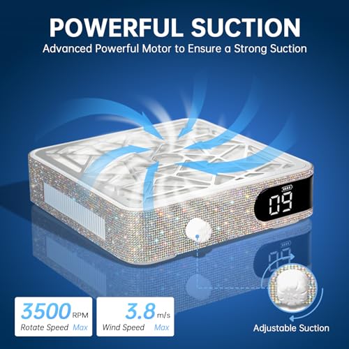 Christine Shelly Nail Dust Collector, Powerful Vacuum Fan Vent Dust Collector Extractor Dust Suction Machine For Acrylic Nails Polishing thumb #1