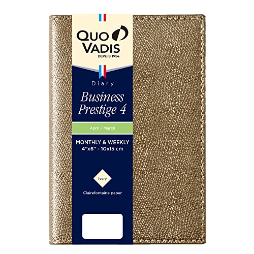 クオバディス 手帳 【2025年4月始まり】ダイアリー『ビジネスプレステージ4/クラブ』 (週間バーチカル・A6変型サイズ 10×15cm) カッパー QUOVADIS qv60102co