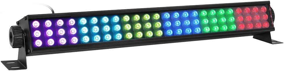 DJ Light Bar, OPPSK 20’’ 25W 72LEDs Wash Light RGB DMX LED Light Bar, Auto Play Sound Activated Master Slave DJ Wall Wash for Church Wedding Birthday Party Stage Lighting