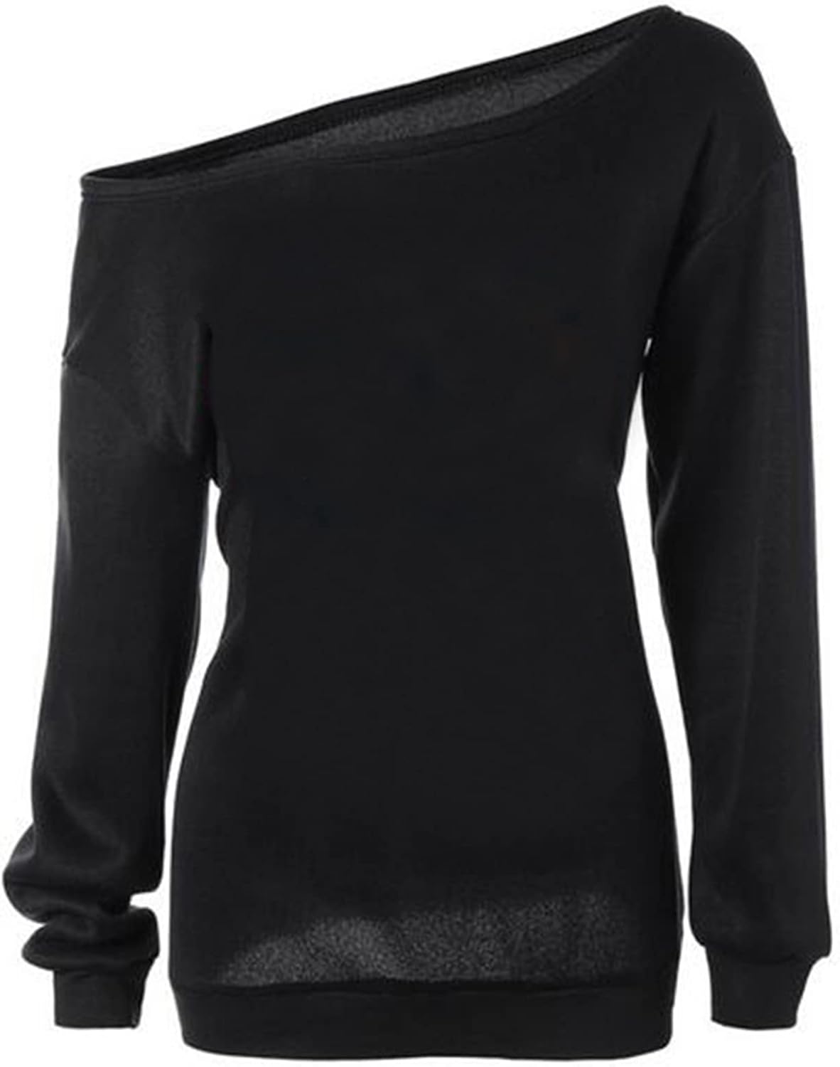 lymanchi Womens Off Shoulder Sweatshirts Long Sleeve Slouchy Sexy Casual Pullover Tops - Image 3