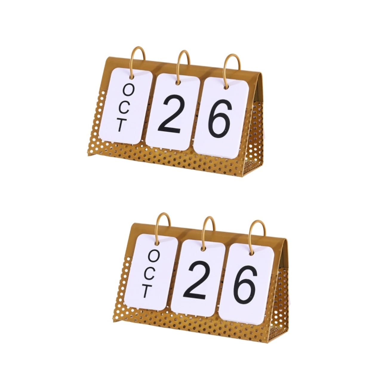 Abaodam 2pezzi Calendario Da Tavolo Metallo Planner Mensile Con Spirale Design Moderno Per Ufficio e Casa Stabilità e Facilità Di Utilizzo Decorazione Elegante Per Scrivania