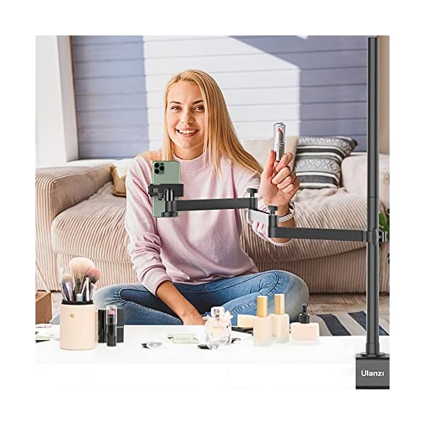 VIJIM Overhead Stativ, Flexible Tischstativ mit Mikrofon Boom Arm, Tisch Kamera Halterung für Live-Streaming, YouTube… – Bild 7