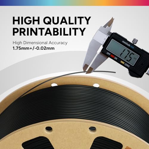 Image of OVERTURE PLA Filament 1.75mm with 3D Build Surface 200mm ? 200mm 3D Printer Consumables, 1kg Spool (2.2lbs), Dimensional Accuracy + /- 0.05 mm, Fit Most FDM Printer, Assorted Colors, 6 Spools