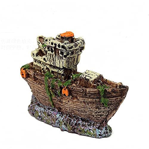 Ulalaza Aquarium Decorations Landscaping Tree Stump Hole Rock Cave Hideouts Stone Fish Tank Resin Driftwood Painted with Realistic Details Over House Supplies Castle Accessories