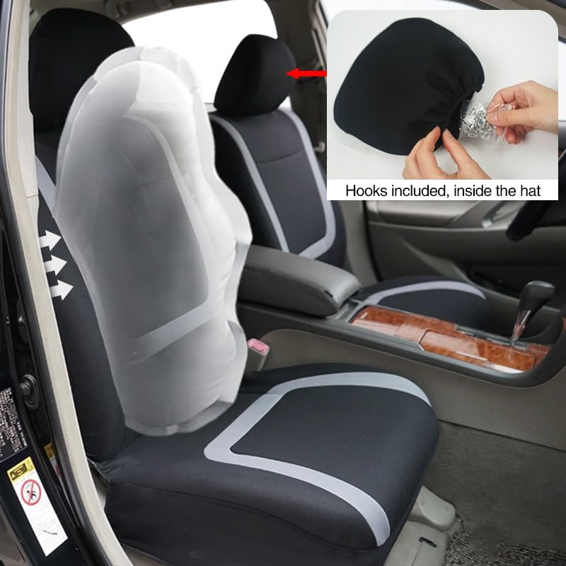 Housse de siège voiture en polyester lavable pour camions van et accessoires - 4
