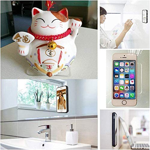WOVTE 10Pcs Washable Double Sided Sticky Gel Pads, Multipurpose Reusable Non Slip Pad, Removable Gripping Pads Cell Phone Holder for Fixing Carpet Phones Pictures Car Dashboard Home Use (Clear)
