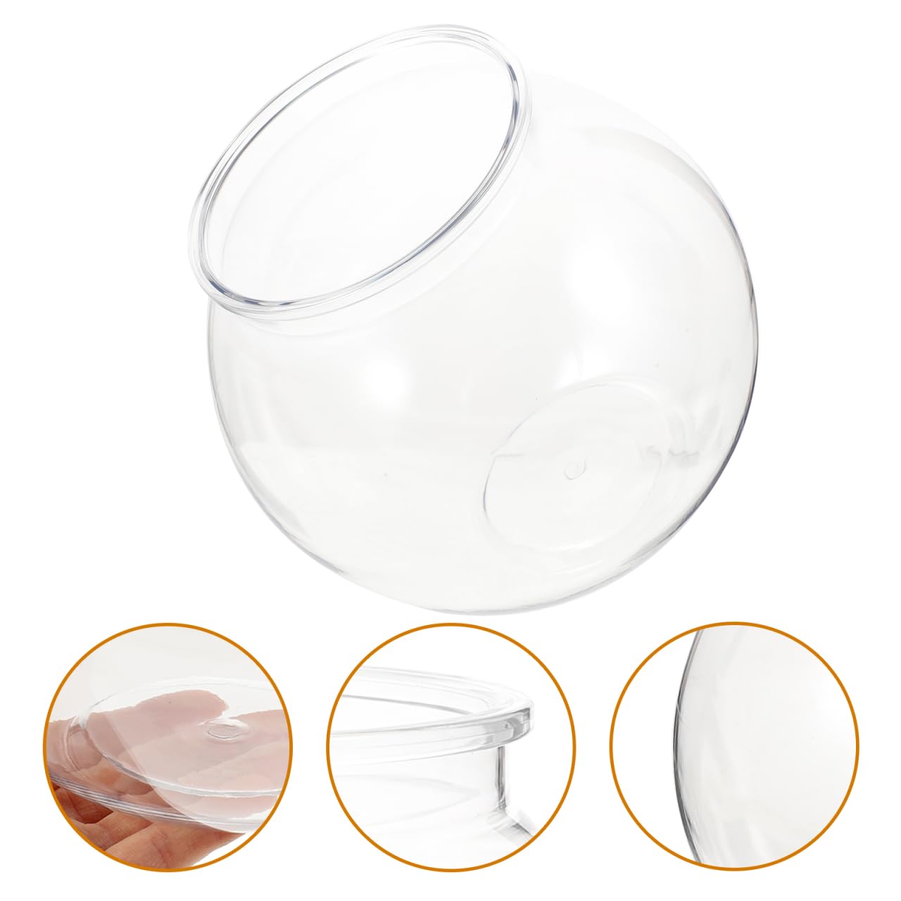 Balacoo Petit aquarium en plastique transparent pour poissons rouges