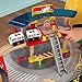 KidKraft Multi-Level Airport Express Espresso Train Set & Table, Multi-Colored Toy, Planes, Trains, Cars, Helicopters, Multiple Kids Play, Gift for Ages 3-8 46.25 x 32.5 x 15.5
