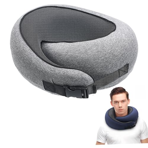 Vaguelly Almohada de Viaje Almohada Cervical para Dormir Cuello Cervical Almohada ergonómica Ergonomic Pillow Almohada para el Cuello avión Almohada de avión de Viaje de polivinilo