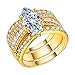 Bagues pour femmes luxe incrusté de strass détachable 3 pièces trois-en-un bague dames bague bijoux cadeau