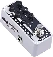 Mooer Pedal Preamp Matchbox M013 | para Guitarra, Digital, Dois Canais, EQ de 3 Bandas, Simulador de Gabinete, Compacto, 9V DC