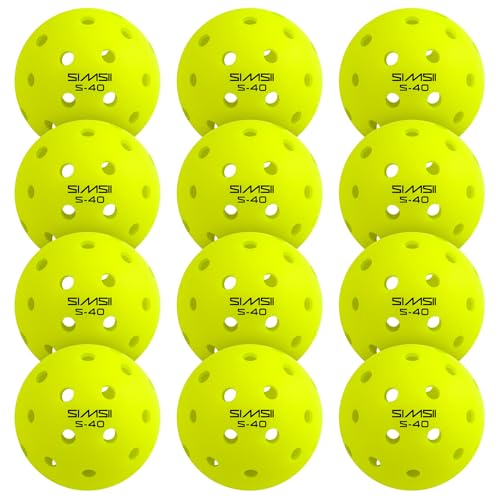 image for SIMSII S-40 Outdoor Pickleball Balls - 40 Holes, Approved by The USAPA